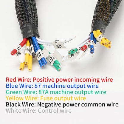 Car Modified 12 Slots Relay Fuse Box with Cable, 12V 5 Pin, 12V 4 Pin