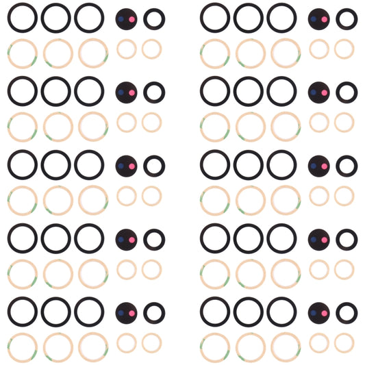 10set Back Camera Lens, For Samsung Galaxy M54 SM-M546B, For Samsung Galaxy M14 SM-M146B, For Samsung Galaxy A24 4G SM-A245F, For Samsung Galaxy F04 SM-E045F, For Samsung Galaxy A14 SM-A145F, For Samsung Galaxy M04 SM-M045F...