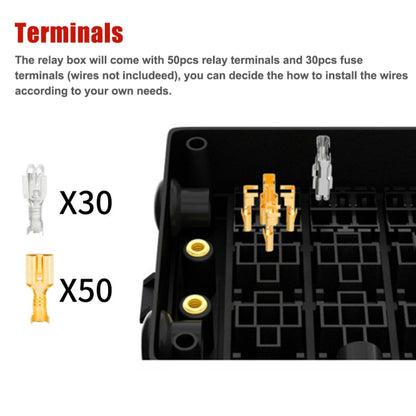 12V Car Multi-Way Relay Fuse Box 15 Way Fuse Holder