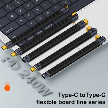 240W 40Gbps USB-C / Type-C Male to USB-C / Type-C Male Flexible Board Data Cable, Type-C Male to Type-C Male Side Bend, Type-C Male to Type-C Male 3D Bend