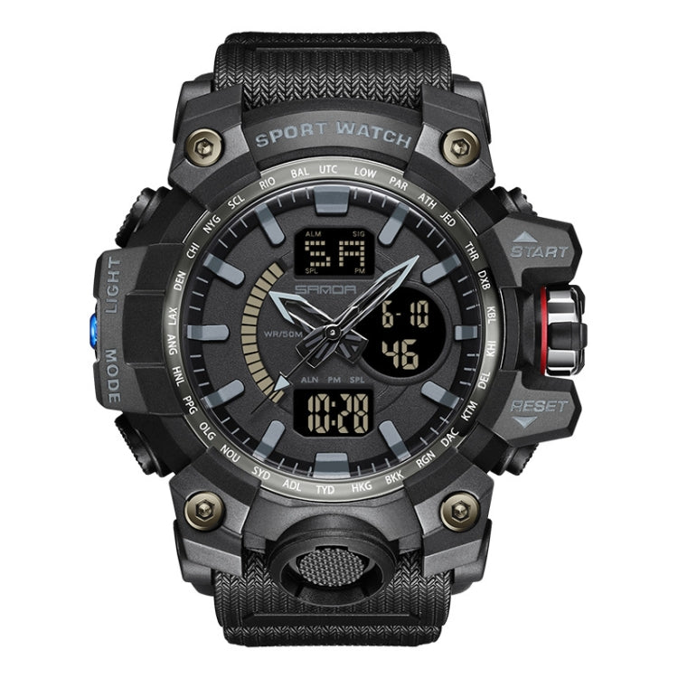 SANDA 3132 Men Multifunctional Waterproof Luminous Sports Watch