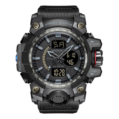 SANDA 3132 Men Multifunctional Waterproof Luminous Sports Watch