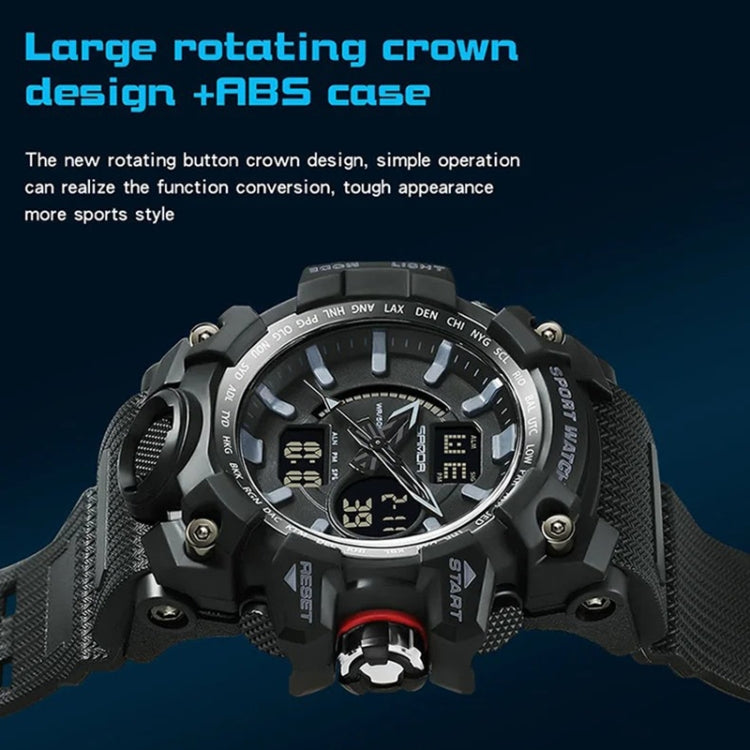 SANDA 3132 Men Multifunctional Waterproof Luminous Sports Watch