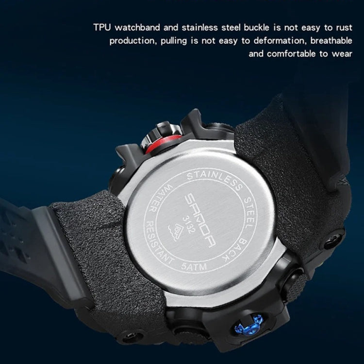 SANDA 3132 Men Multifunctional Waterproof Luminous Sports Watch