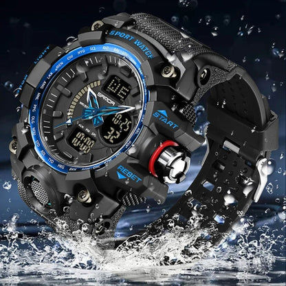 SANDA 3132 Men Multifunctional Waterproof Luminous Sports Watch