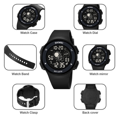 SKMEI 2068 Multifunctional Men 50M Waterproof Noctilucent Sports Digital Wrist Watch