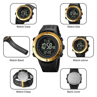 Shimei 2096 Multifunctional Men 50M Waterproof Compass Noctilucent Digital Wrist Watch