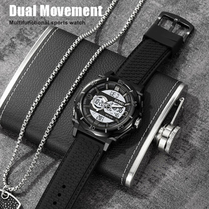 SKMEI 2098 Multifunctional Men 50M Waterproof Thermometer Dual Display Digital Wrist Watch