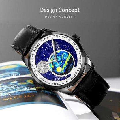 SKMEI 2115 Multifunctional Men Outdoor 30M Waterproof Moon Phase Quartz Watch