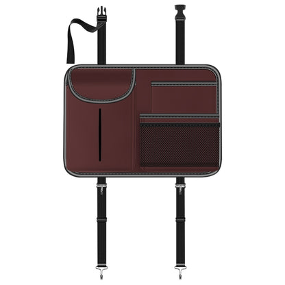 3087 Napa Texture Leather Car Seat Back Storage Bag, 3087 (Red), 3087 (Black), 3087 (Grey), 3087 (Brown)