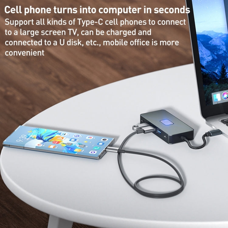 BYL-2312 Type-C to HDMI 4K 30Hz + USB3.0 + PD100W Docking Station HUB, BYL-2312