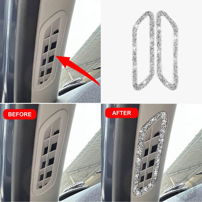 For Ford Mustang Mach E 2021 Car Door Pillar Air Outlet Diamond Decorative Sticker, Door Pillar Air Outlet