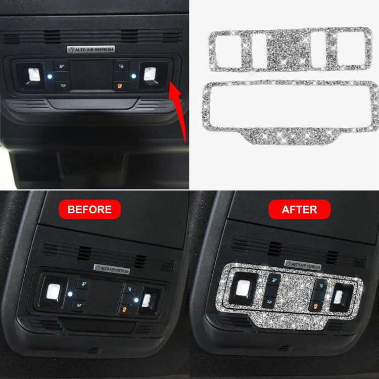 For Ford Mustang Mach E 2021 Car Reading Light Button Diamond Decorative Sticker, Reading Light Button