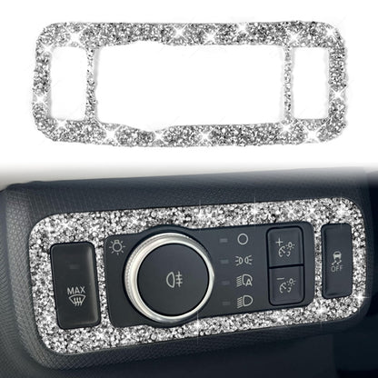 For Ford Mustang Mach E 2021 Car Headlight Switch Panel Diamond Decorative Sticker, Headlight Switch Panel