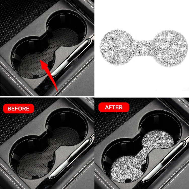 For Ford Mustang Mach E 2021 Car Large Cup Base Diamond Decorative Sticker, Large Cup Base