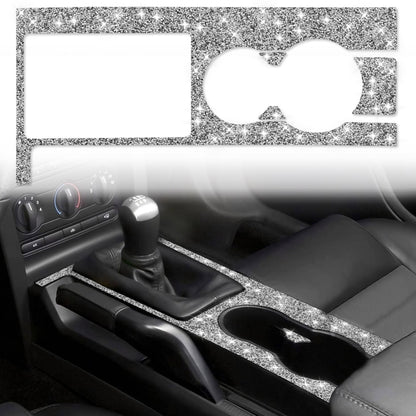 For Ford Mustang 2005-2009 Car Gear Panel Diamond Decorative Sticker, Left Drive, Gear Panel