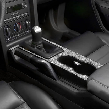 For Ford Mustang 2005-2009 Car Gear Panel Diamond Decorative Sticker, Left Drive, Gear Panel
