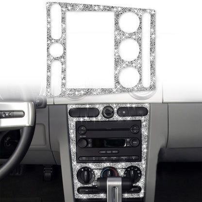 For Ford Mustang 2005-2009 Car Air Conditioning Control Panel Diamond Decorative Sticker, Left Drive, Air Conditioning Control Panel
