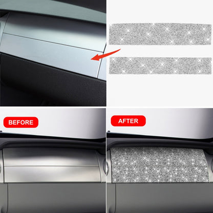 For Ford Mustang 2005-2009 Car Airbag Cover Diamond Decorative Sticker, Left Drive, Airbag Cover