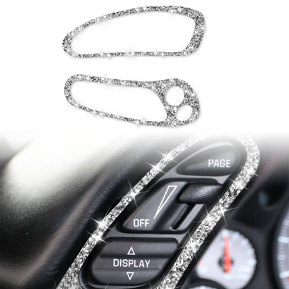 For Chevrolet Corvette C5 1998-2004 2 in 1 Both Sides of Car Speedometer Diamond Decorative Sticker, Left Drive