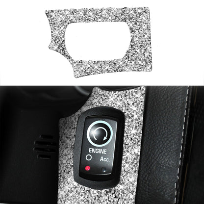 For Chevrolet Corvette C6 2005-2013 Ignition Switch Panel Diamond Decorative Sticker, Left Drive