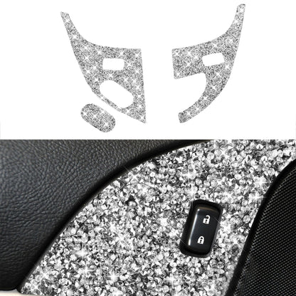 For Chevrolet Corvette C6 2005-2013 Car Door Lock Panel Diamond Decorative Sticker, Left Drive