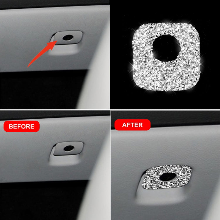 For Chevrolet Corvette C6 2005-2013 Car Passenger Side Storage Box Diamond Decorative Sticker, Left Drive