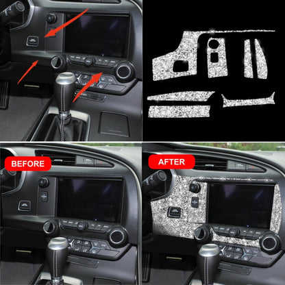 For Chevrolet Corvette C7 2014-2019 7 in 1 Car Central Control Panel Diamond Decorative Sticker, Left Drive, 7 in 1 Central Control Panel
