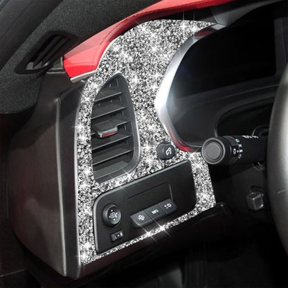 For Chevrolet Corvette C7 2014-2019 Car Left Air Outlet Panel Diamond Decorative Sticker, Left Drive, Left Air Outlet Panel