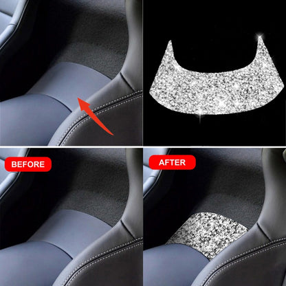 For Chevrolet Corvette C7 2014-2019 Car Rear Center Part Diamond Decorative Sticker, Left Drive, Rear Center Part