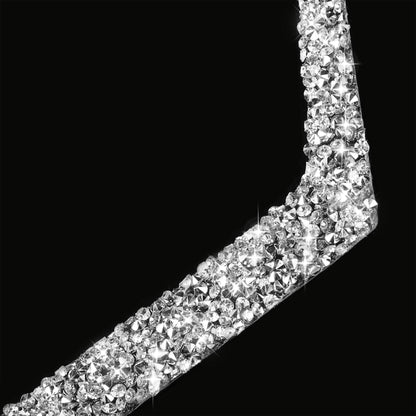 For Chevrolet Corvette C7 2014-2019 Car Door Speaker Frame Diamond Decorative Sticker, Left Drive, Door Speaker Frame