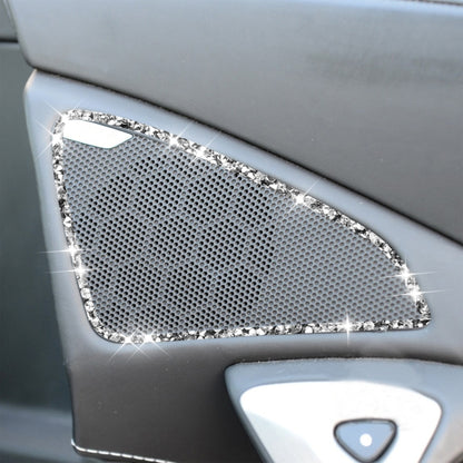 For Chevrolet Corvette C7 2014-2019 Car Door Speaker Frame Diamond Decorative Sticker, Left Drive, Door Speaker Frame