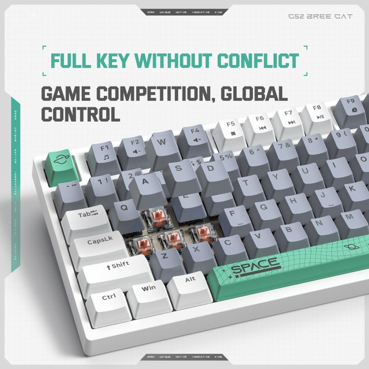 ONIKUMA G52 82 Keys RGB Lighting Wired Mechanical Keyboard, Brown Switch, Blue Switch, G52 Brown Switch, G52 Blue Switch