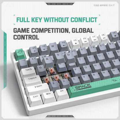 ONIKUMA G52 82 Keys RGB Lighting Wired Mechanical Keyboard, Brown Switch, Blue Switch, G52 Brown Switch, G52 Blue Switch