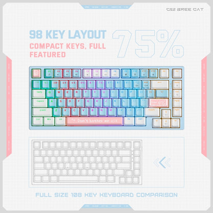 ONIKUMA G52 82 Keys RGB Lighting Wired Mechanical Keyboard, Brown Switch, Blue Switch, G52 Brown Switch, G52 Blue Switch