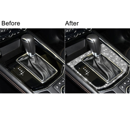 For Mazda CX-5 2017-2018 Car Gear Panel Diamond Decorative Sticker, Left Drive, Car Gear Panel, Left Drive