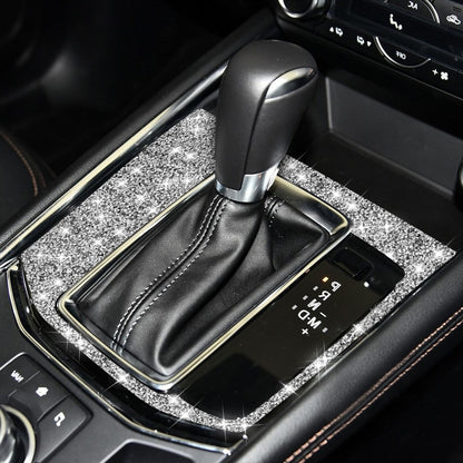 For Mazda CX-5 2017-2018 Car Gear Panel Diamond Decorative Sticker, Right Drive, Car Gear Panel, Right Drive