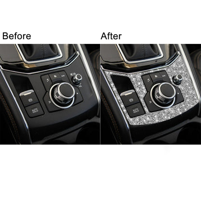 For Mazda CX-5 2017-2018 Car Electronic Handbrake Panel Diamond Decorative Sticker, Left Drive, Car Electronic Handbrake Panel, Left Drive