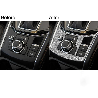 For Mazda CX-5 2017-2018 Car Electronic Handbrake Panel Diamond Decorative Sticker, Right Drive, Car Electronic Handbrake Panel, Right Drive