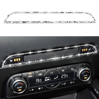For Mazda CX-5 2017-2018 Car Center Control Panel Diamond Decorative Stickerr,Left and Right Drive Universal, Car Center Control Panel