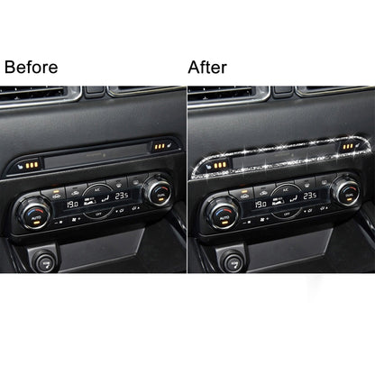 For Mazda CX-5 2017-2018 Car Center Control Panel Diamond Decorative Stickerr,Left and Right Drive Universal, Car Center Control Panel
