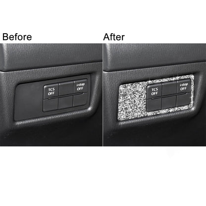 For Mazda CX-5 2017-2018 Car Headlight Panel Diamond Decorative Sticker, Left Drive, Car Headlight Panel, Left Drive
