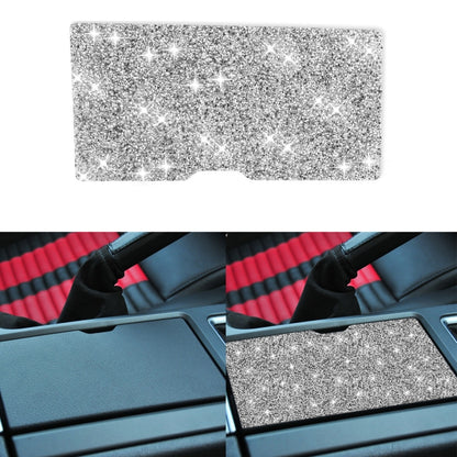 Car Water Cup Storage Box Panel Diamond Decoration Sticker, Left Hand Drive, Water Cup Storage Box Panel