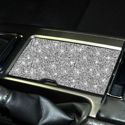 Car Water Cup Storage Box Panel Diamond Decoration Sticker, Left Hand Drive, Water Cup Storage Box Panel