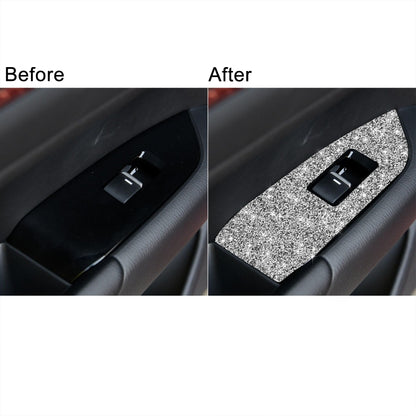 For Mazda CX-5 2017-2018 Car Window Button Panel Diamond Decorative Sticker, Left Drive, Car Window Button Panel, Left Drive