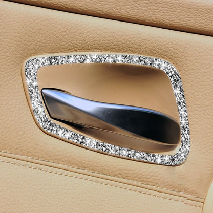 Car Door Handle Frame Diamond Decorative Sticker for BMW 3 Series E90 2005-2012, Modified 320i / 318i / 325i, Door Handle Frame