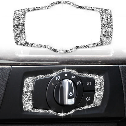 Car Headlight Switch Frame Diamond Decorative Sticker for BMW 3 Series E90 / E92 / E93 2005-2012, Modified 320i / 325i, Headlight Switch Frame