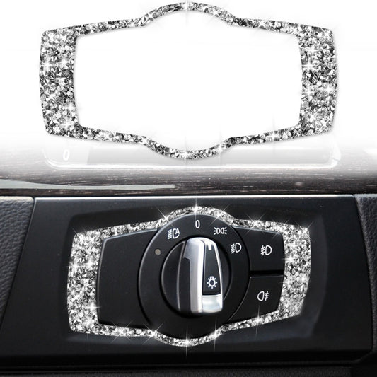 Car Headlight Switch Frame Diamond Decorative Sticker for BMW 3 Series E90 / E92 / E93 2005-2012, Modified 320i / 325i, Headlight Switch Frame