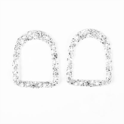 2pcs Car Door Lock Frame Diamond Decoration Sticker, Left Hand Drive, Door Lock Frame