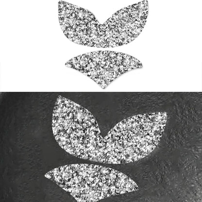 For Mazda Angksela/Atez/CX-5/CX-4 Car Steering Wheel Logo Diamond Decorative Sticker,Left and Right Drive Universal, Car Steering Wheel Logo